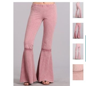 Rustic rack bell bottom festival pants